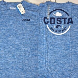 Costa Del Mar M Blue Tech Performance Moisture Wicking Shirt NWT Fishing Beach